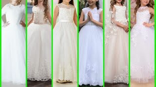 Well-formed and Baby Girl Wedding White Dresses Designs || Very Attractive Little Girl White Dress