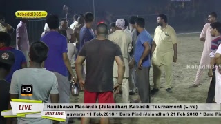 Randhawa Masanda (Jalandhar) Kabaddi Tournament 24 Jun 2017