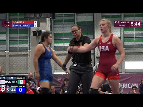 Round 2 WW - 72 kg: A. SENNETT (USA) v. A. SANCHEZ IBAR (MEX)