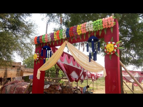Marriage party tent & flower decorations