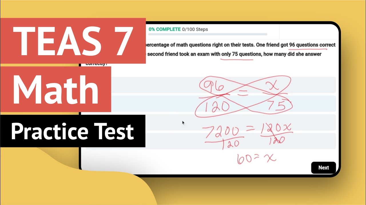 TEAS 7 Math Practice Test | Every Answer Explained