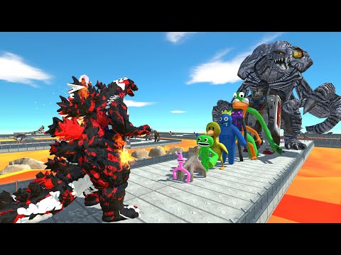 Godzilla Burning Venom vs Orga LAVA DEATH RUN - Animal Revolt Battle Simulator