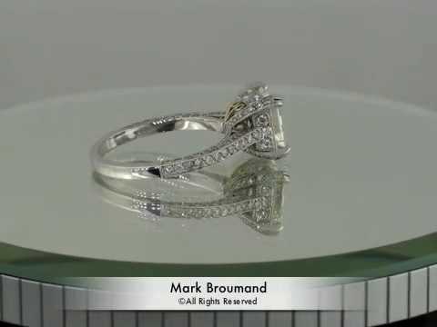 2.85ct Asscher Cut Diamond Engagement Anniversary Ring- Mark Broumand