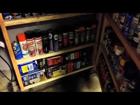 Garage storage - spray paint and can storage