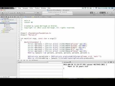 Objective-C on the Mac L40 - NSPredicate