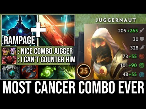 DREAM COMBO IS REAL!!! 100% IMBA Omnislash + Beautiful RP Juggernaut 2x Rampage Rage Plays - DotA 2