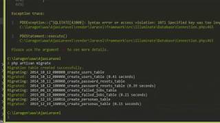 Syntax error or access violation: 1071 Specified key was too long; max key length is 767 bytes