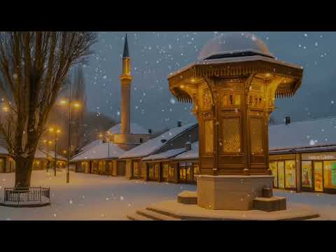 Sevdah i Snijeg na Baščaršiji (Sebilj Noću) | Sevdah & Snow in Sarajevo (Old Town at Night)