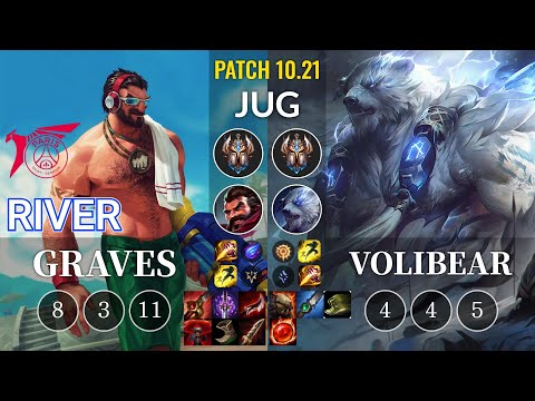TLN River Graves vs Volibear Jungle - KR Patch 10.21