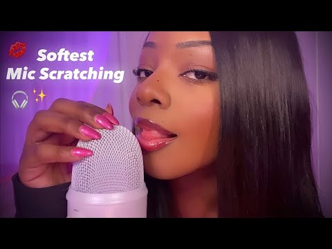 ASMR | The SOFTEST Mic Scratching 🤍✨ With The TINGLIEST Mouth Sounds 🎧💋