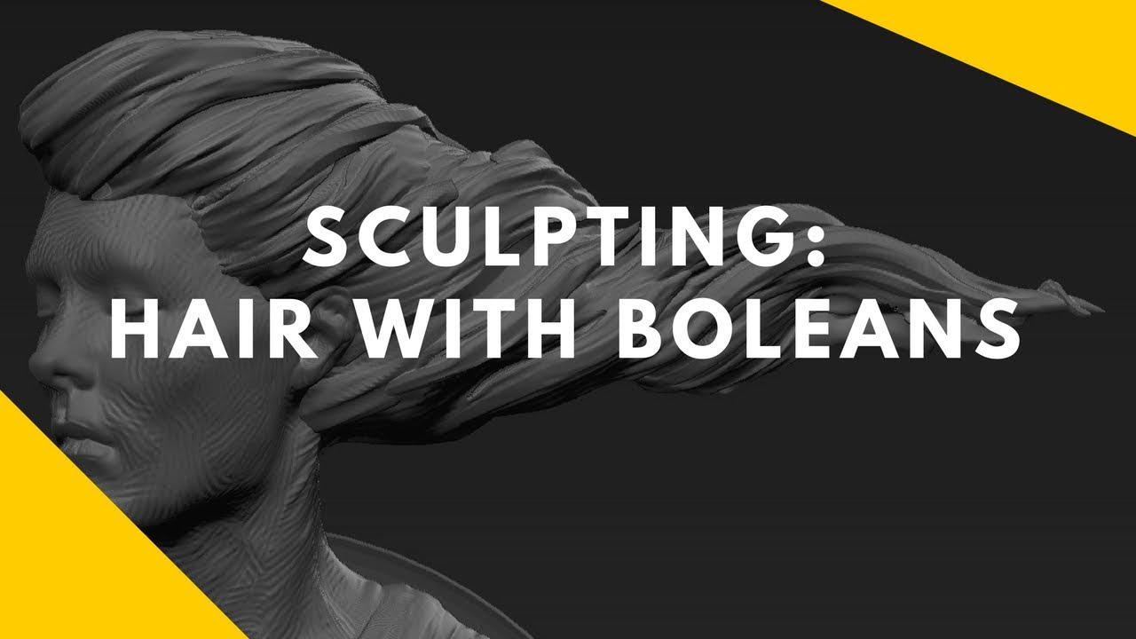 Sculpting: Sculpting hair with booleans