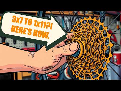 How To Go From 3x7 to 1x8-11 On Your Vintage Bike's Stock Wheel