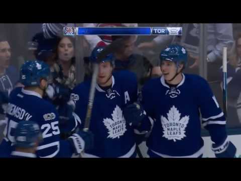 Mitch Marner's no-look pass sets up a Tyler Bozak goal