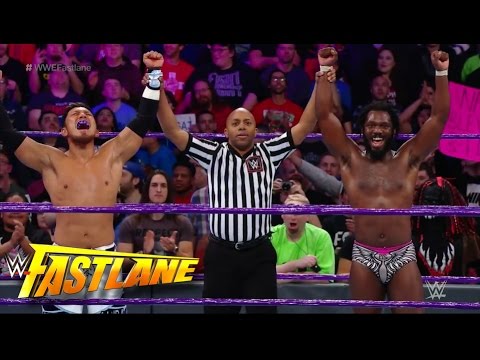 WWE FASTLANE 2017 KICKOFF RICH SWANN & AKIRA TOZAWA VS THE BRIAN KENDRICK & NOAM DAR