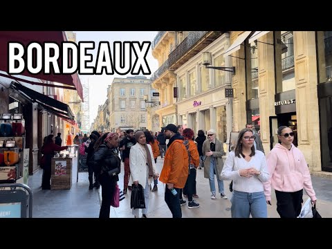 Bordeaux France 🇫🇷 Walking Tour 4K HD February 28, 2024