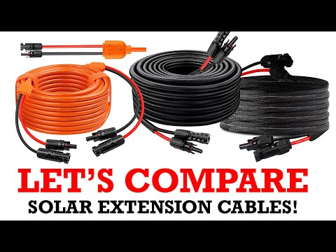 YDDECW Solar Extension Panel Cable - 8AWG 15FT Tinned Copper Red & Black Parallel 8 Gauge PV Wire with Solar Connectors Weatherproof Photovoltaic Wire for RV, Marine, Solar Panel, Automotive (15 video review thumbnail