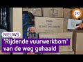 Busje met bijna 600 kilo illegaal vuurwerk van de weg gehaald