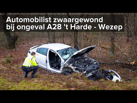 Zwaargewonde bij ernstig eenzijdig ongeval A28 't Harde - Wezep - ©StefanVerkerk.nl