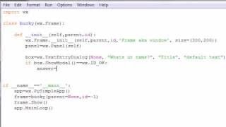 Download the video "wxPython Programming Tutorial - 5 - Text Boxes for Input"