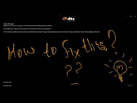 DTS HeadphoneX stuck on about screen Fix | Asus TUF | ROG