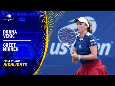 Donna Vekic vs. Greet Minnen Highlights | 2024 US Open Round 2
