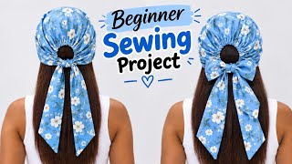 DIY Head Bandana Tutorial | Sew a Stylish Headscarf from a Circle of Fabric