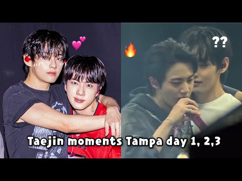 Taejin/JinV: Taejin moments in BTS tour Tampa day 1,2 and 3 
