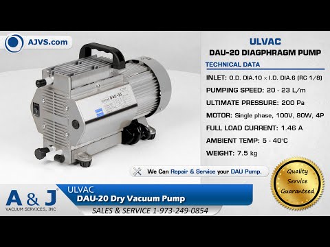 ULVAC DAU/DTU (DAU-20) Diaphragm Dry Vacuum Pump