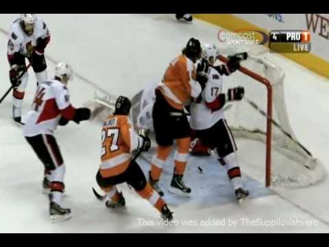 Sean Couturier scores a nice goal against OTT Senators  31.03.2012