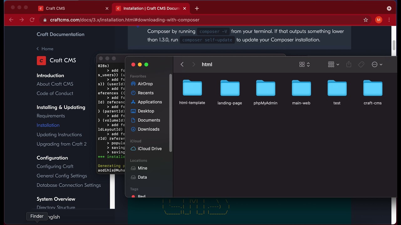 Craft cms installation tutorial