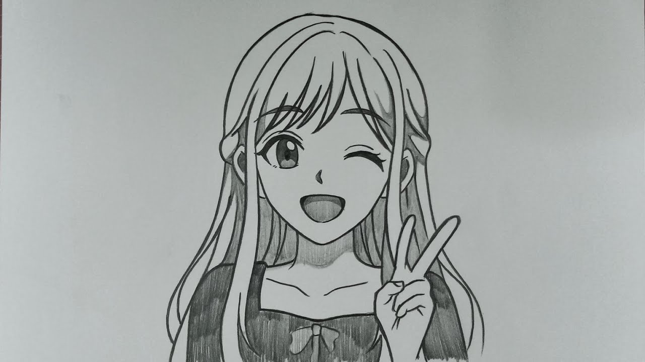 Cara Menggambar Anime Cewek Cantik step by step | Cara Menggambar Anime Untuk Pemula