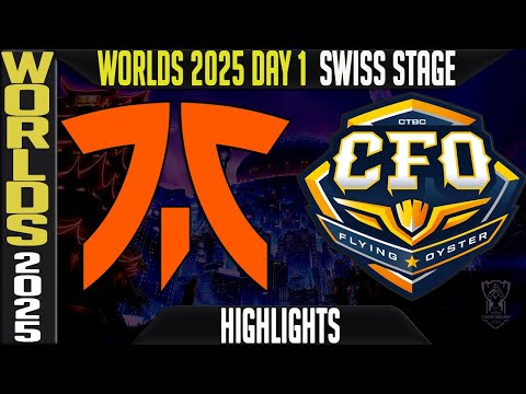 FNC vs CFO Highlights | S15 Worlds 2025 Day 1 Swiss Stage | Fnatic vs CTBC Flying Oyster