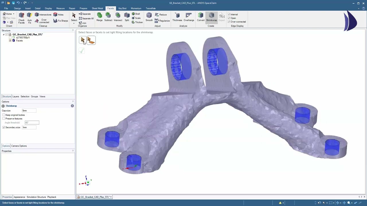Topology Optimization Made Easy📐 STL Repair for 3D Printing by ANSYS SpaceClaim