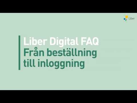 Libers digitala läromedel - från beställning till inloggning (FAQ)