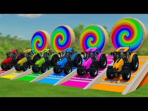 TRANSPORT SAND WITH LAMBORGHINI TRACTORS AND ISUZU TRUCKS - Farming Simulator 22