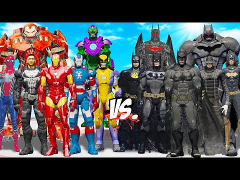 TEAM IRON MAN & IRON SPIDER VS TEAM BATMAN - EPIC SUPERHEROES WAR