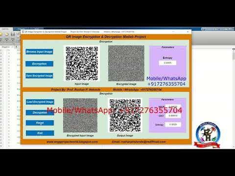 Qr Code Image Encryption And Decryption With Source Code Qr Code Encryption Using Matlab Code