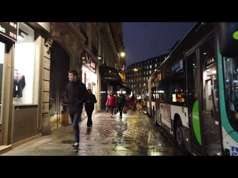 4k Paris Walk from St  Lazare to Printemps Department Store