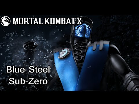 Mortal Kombat X (PS4) - Blue Steel Sub-Zero vs Gold Scorpion + Brutality