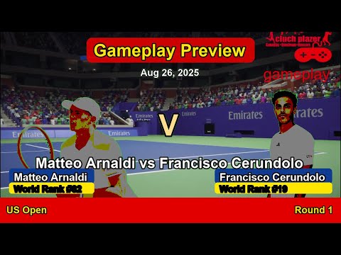 Matteo Arnaldi vs Francisco Cerundolo | US Open | Fan-Made Gameplay Preview