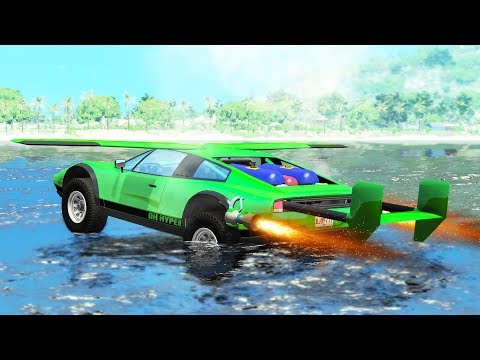 Beamng drive - Rocket Car Crashes, DH Hyper Bolid