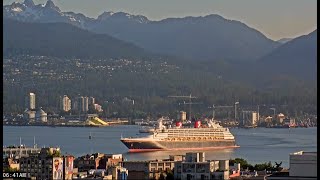 LIVE Vancouver Live Cam | Disney Wonder Cruise Ship Arrival, Sunrise & Harbour #livestream  #webcam