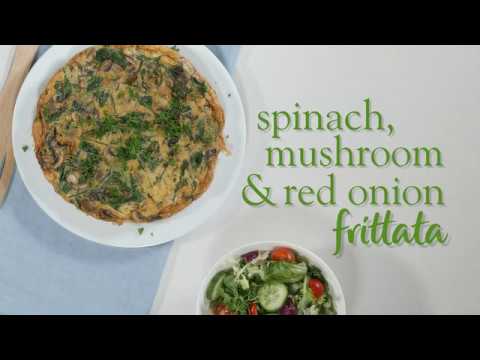 Slimming World Syn-free spinach, mushroom & red onion frittata recipe - FREE
