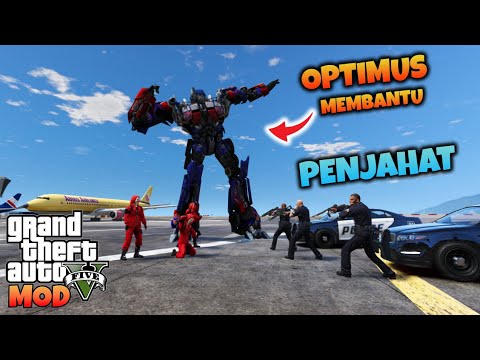 OPTIMUS PRIME BARUBAH JADI JAHAT - GTA 5 MOD TRANSFORMER