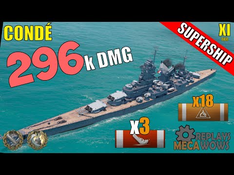 Conde 295k DMG 3.1K BXP | World of Warships Gameplay