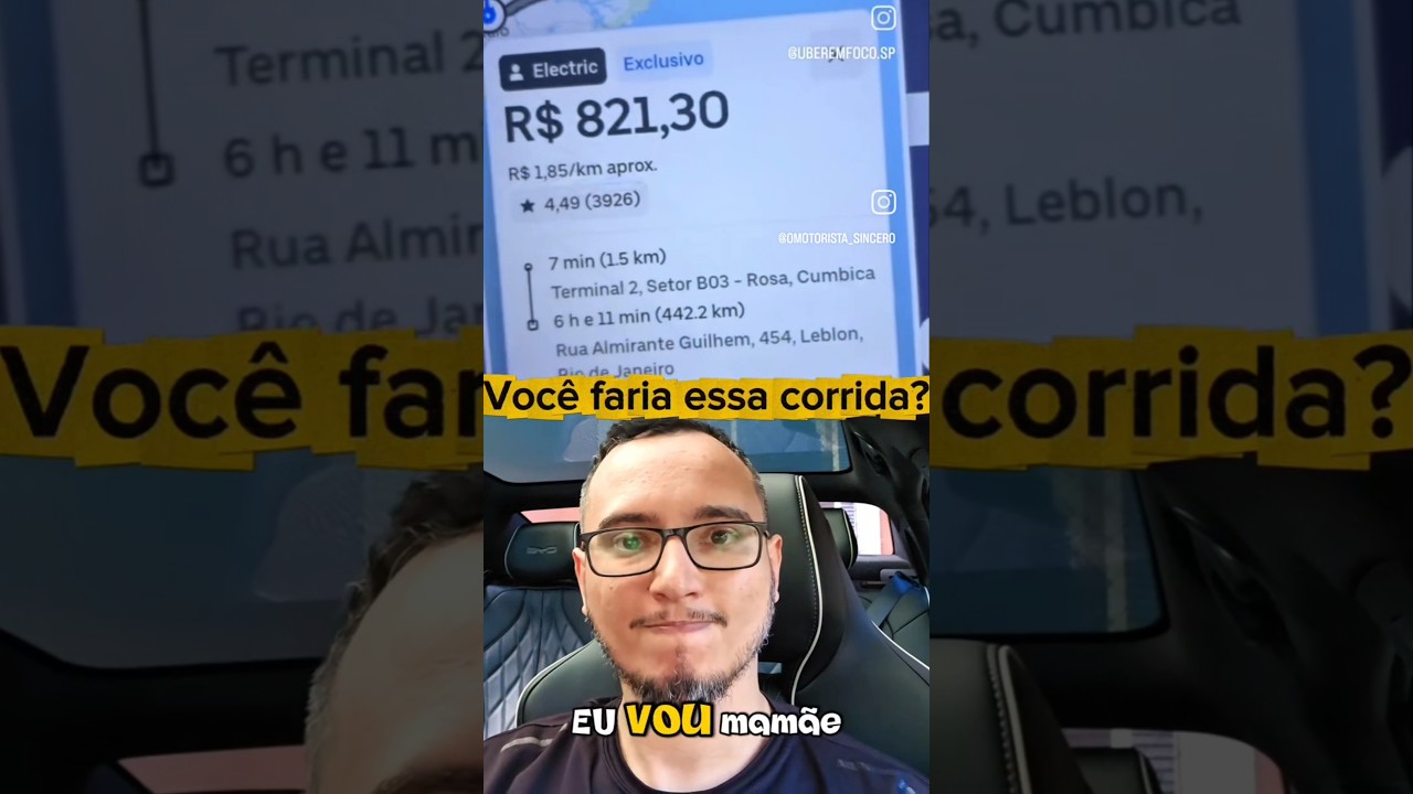 Você faria essa corrida? #uber #motoristadeaplicativo #motoristadeapp