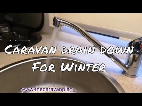 Drain down caravan. Caravan winterisation with floe drain kit