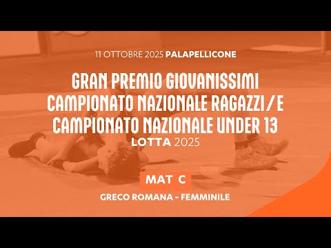 🤼‍♂️ Lotta 👉 GPG ➕ Campionato Nazionale Ragazzi/e ➕ U13 GR/F 2025 🔴 Mat C