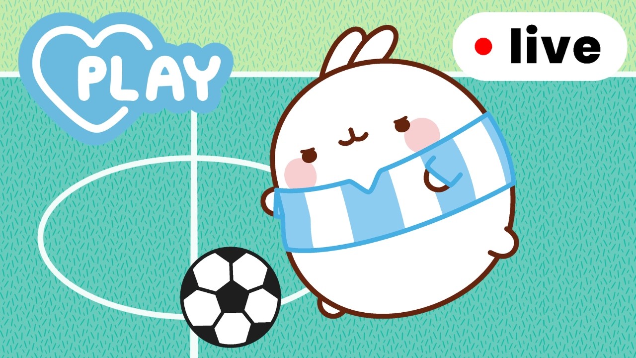 The Football World Cup Begins! 🌍⚽ Molang’s Biggest Football Adventure | Live for Kids 🔴