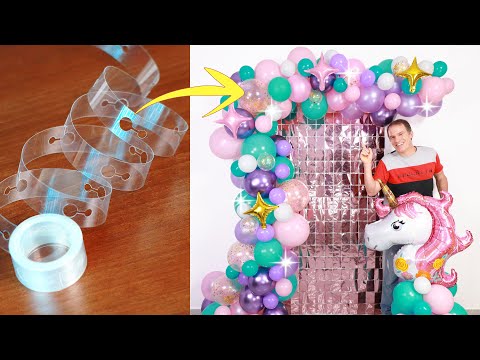 BALLOON GARLAND TUTORIAL 🦄 ( balloon decoration ideas ) birthday decoration ideas at home Gustavo gg